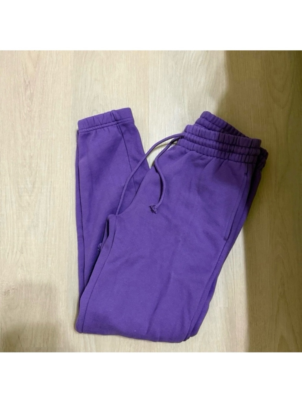 TNA Cozy Fleece Boyfriend Joggers Sweatpants Small Perrywinkle Blue Purple